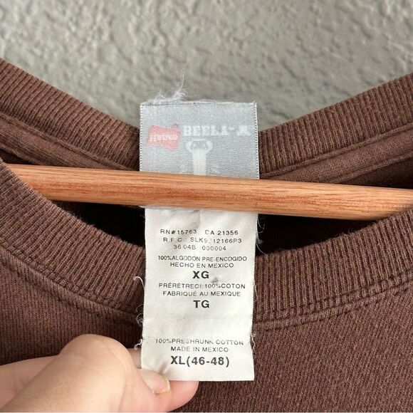 Vintage Mammoth Mtn CA Shirt Hanes Beefy T Brown Snowboard Ski Long Sleeve Sz XL - Picture 8 of 8